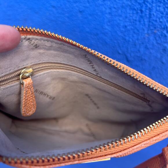 brahmin peach pebble leather wristlet - Picture 4 of 9